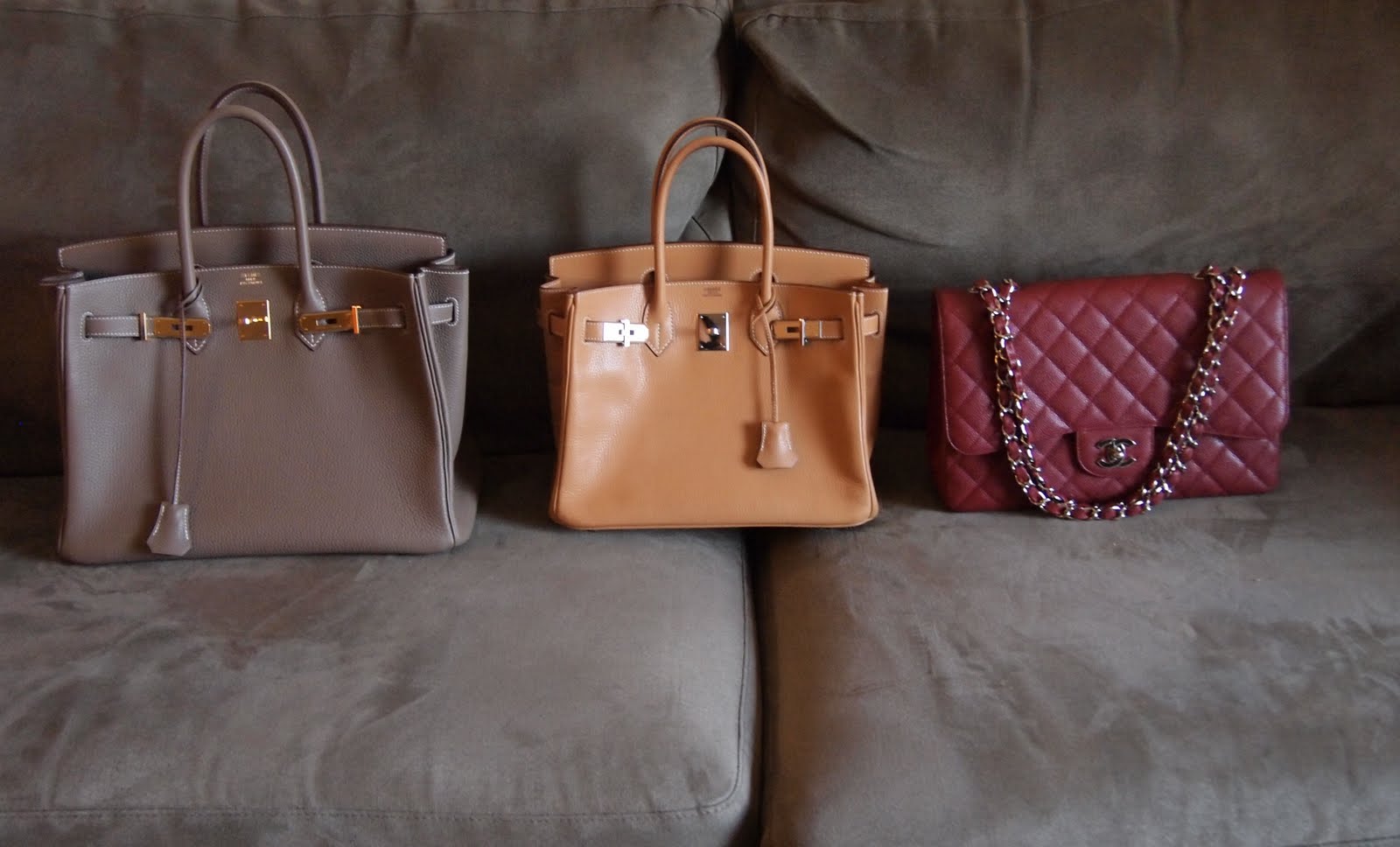Bag comparison: Hermes Birkin 30cm and 35cm vs. Chanel Jumbo | Feather Factor