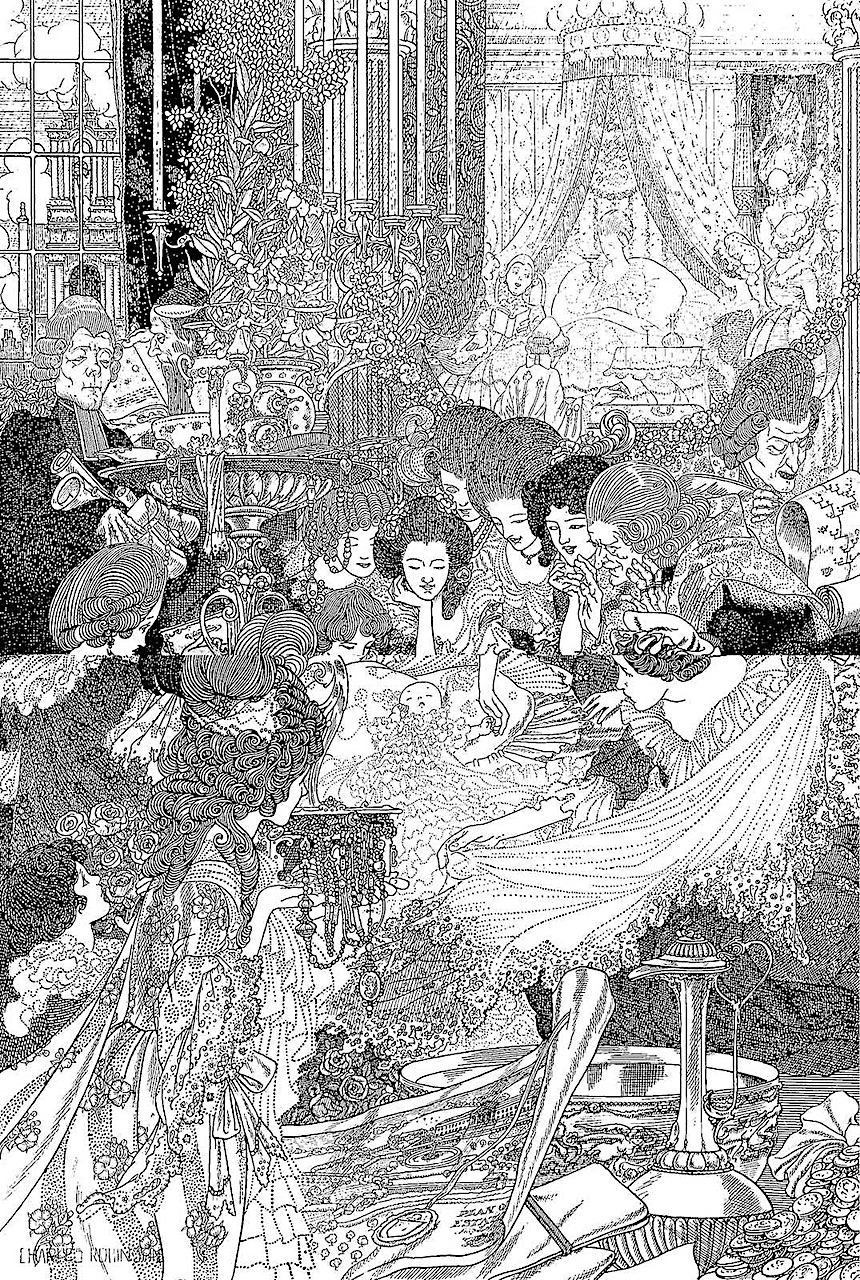 Charles Robinson Charles Robinson, new baby, center of attention, Rococo baby