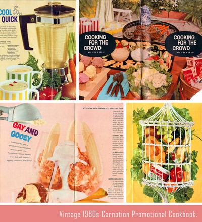 vintage carnation cookbook colorful