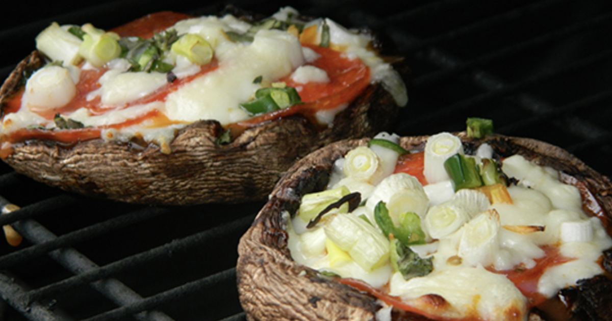 Grilled Portobello Pizzas