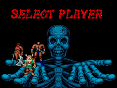 Character selection screen for Golden Axe