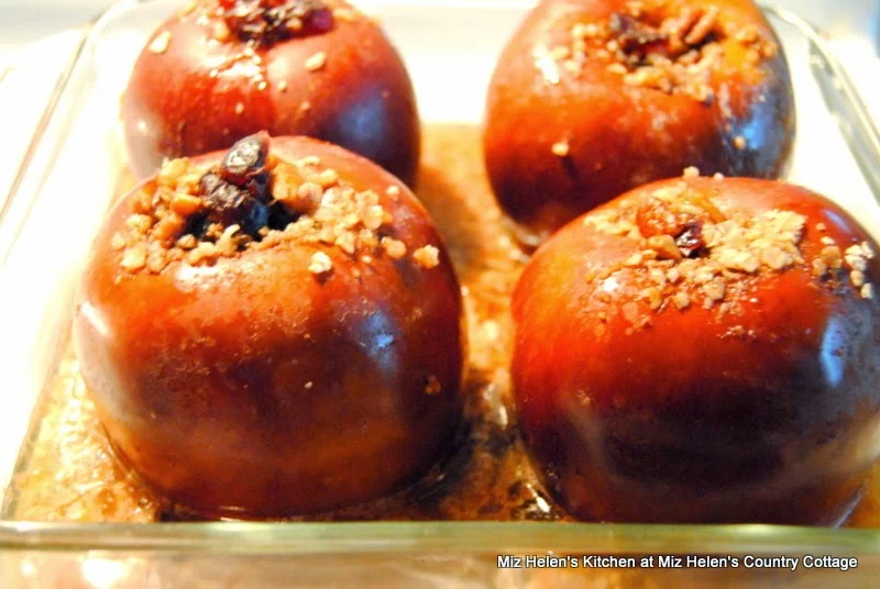 Stuffed Baked Apples with Balsamic Glaze