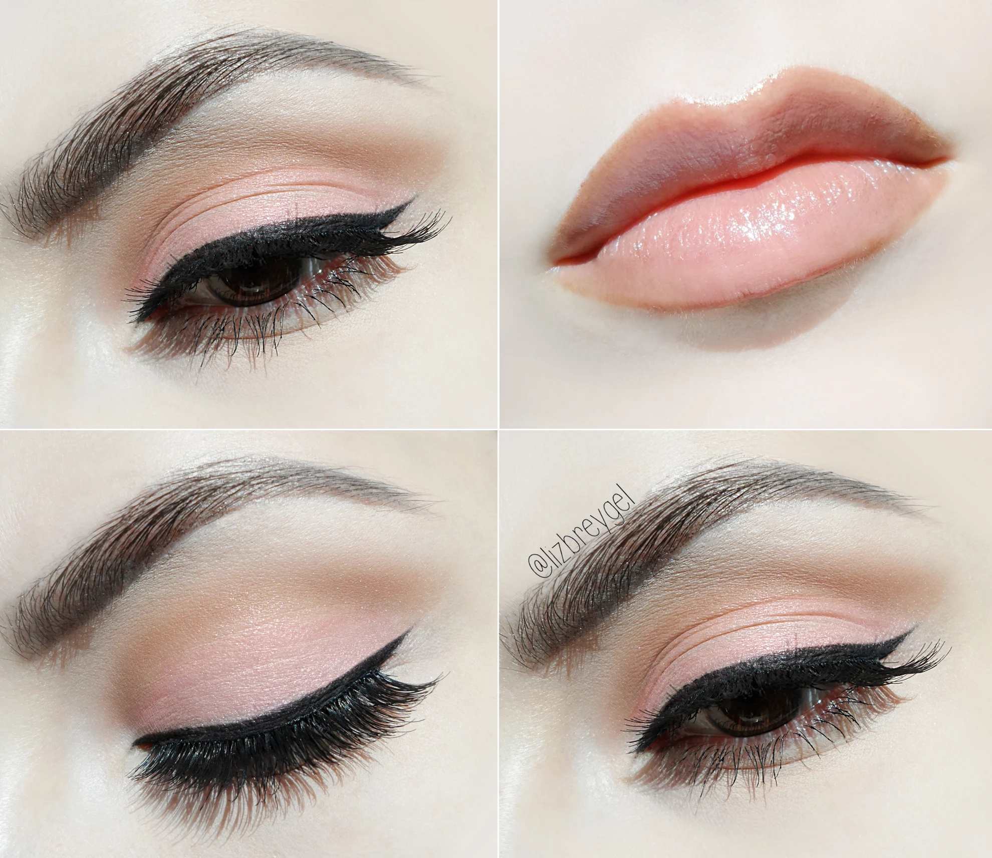 a very soft, and simple-looking makeup look in brown and pink shades, ideal for everyday with step-by-step pictorial