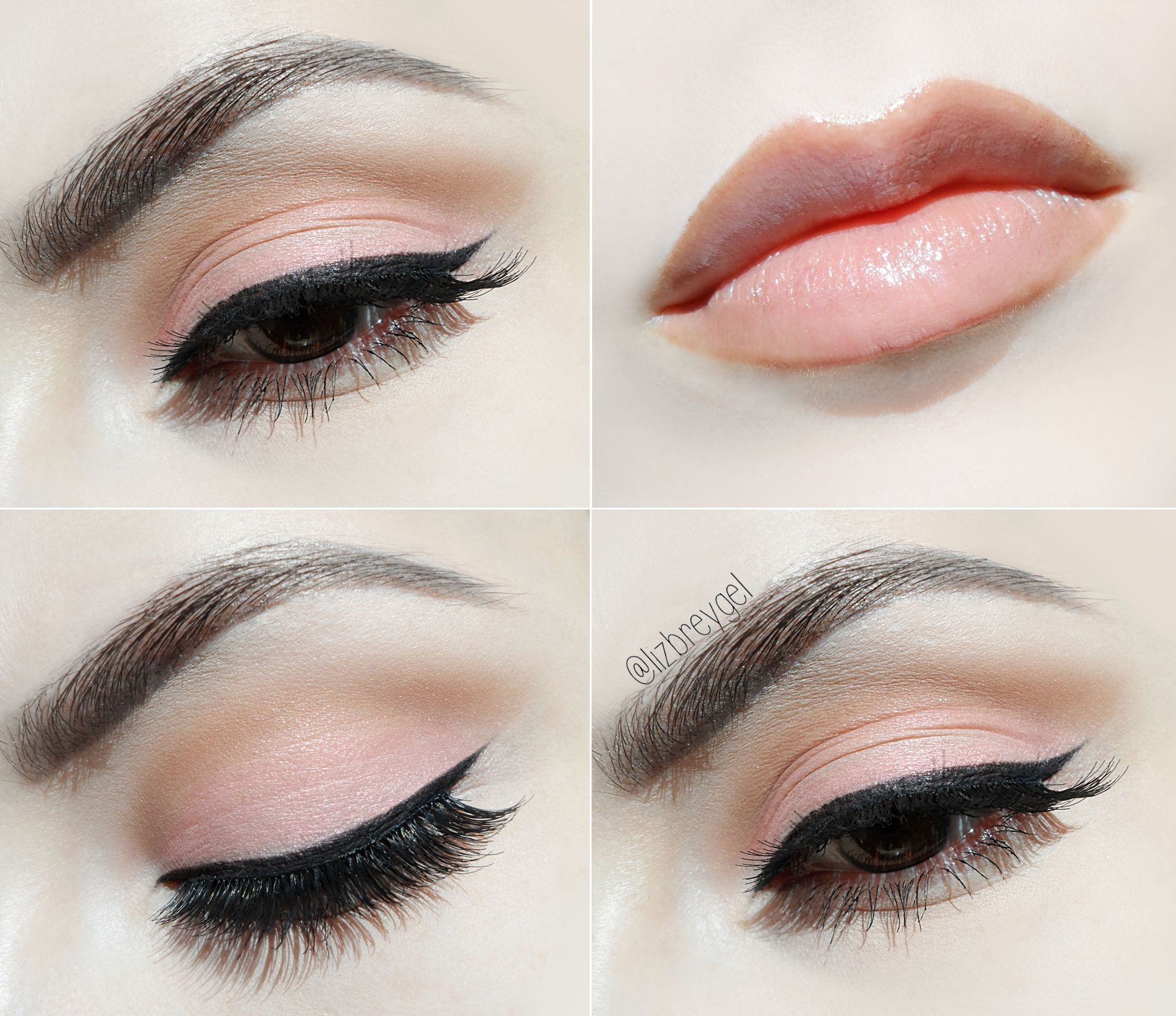 a very soft, and simple-looking makeup look in brown and pink shades, ideal for everyday with step-by-step pictorial