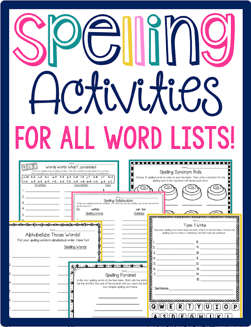 Spelling Activities: Setting Up a Spelling Center | Inspired Elementary