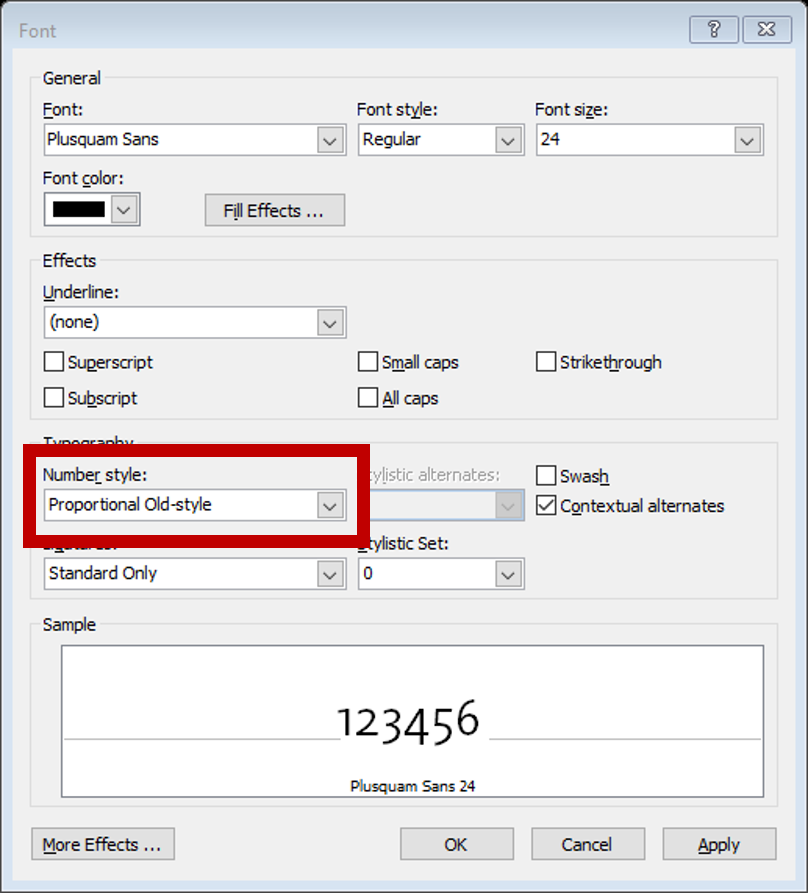 Better Posters How to swash using a font’s alternate glyphs, text