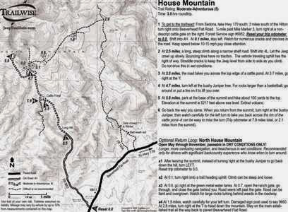 house mountain trail map images