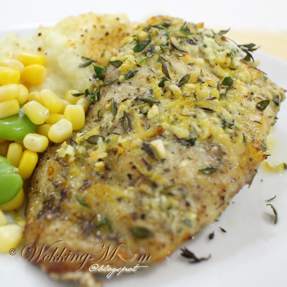 Let's get Wokking! Grilled Sea Bass with Thyme and Garlic Butter