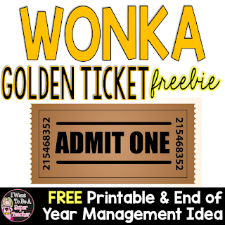 A Golden Ticket Freebie PLUS Ideas for Wonka Week integrating Wonka and candy fun into instruction. Great for any time you need to mix up your classroom management!