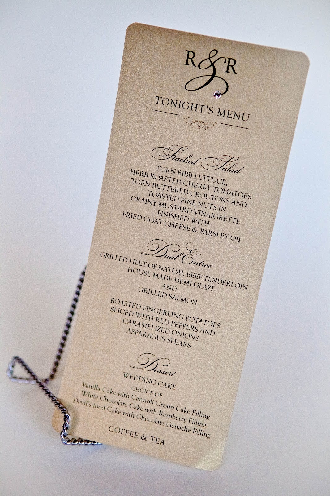 kindly rsvp designs' blog menu card • weddings