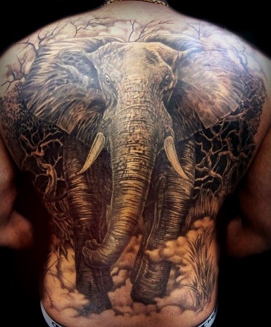 elephant tattoo design