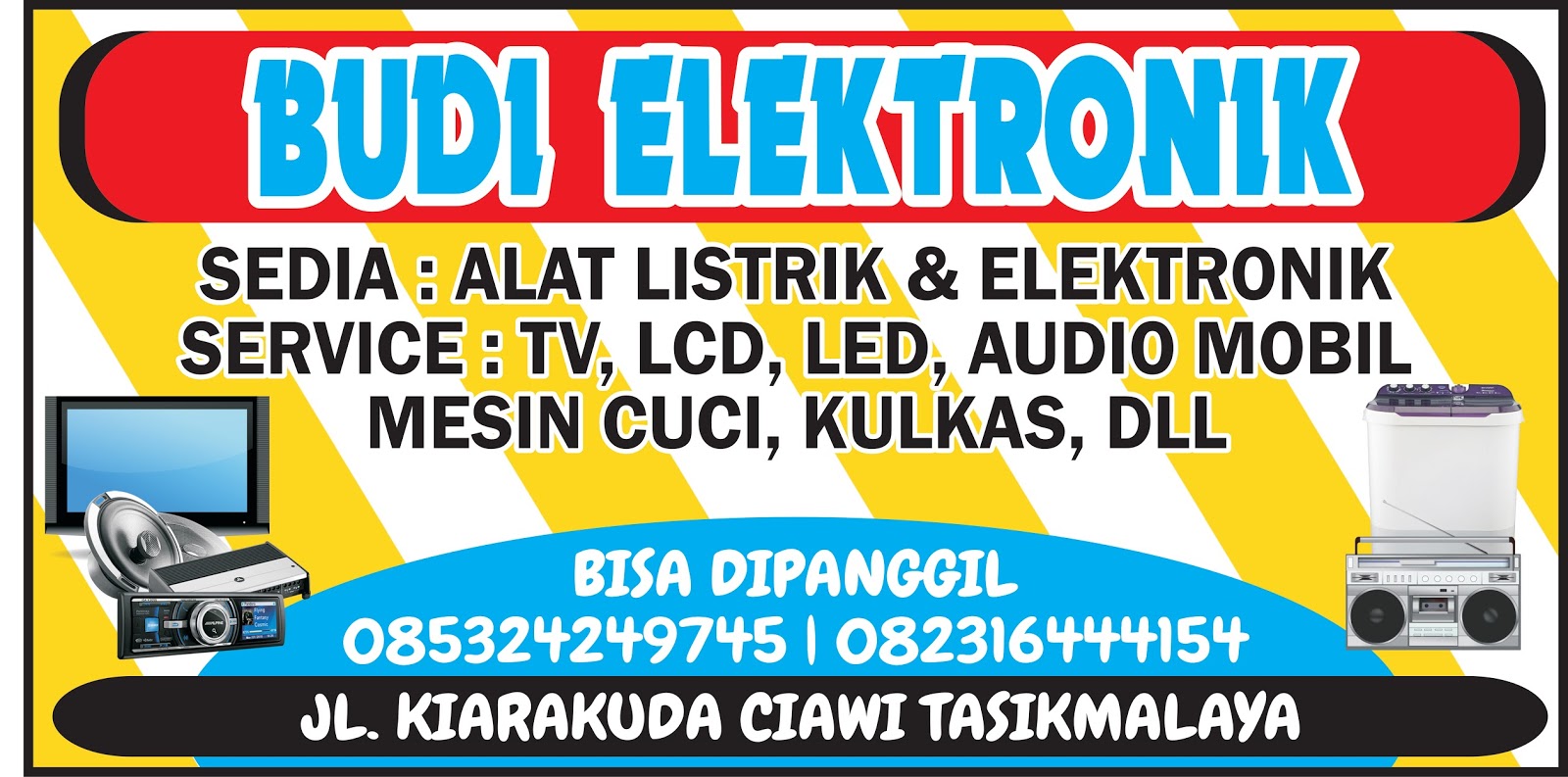 Download Spanduk Toko Elektronik cdr KARYAKU