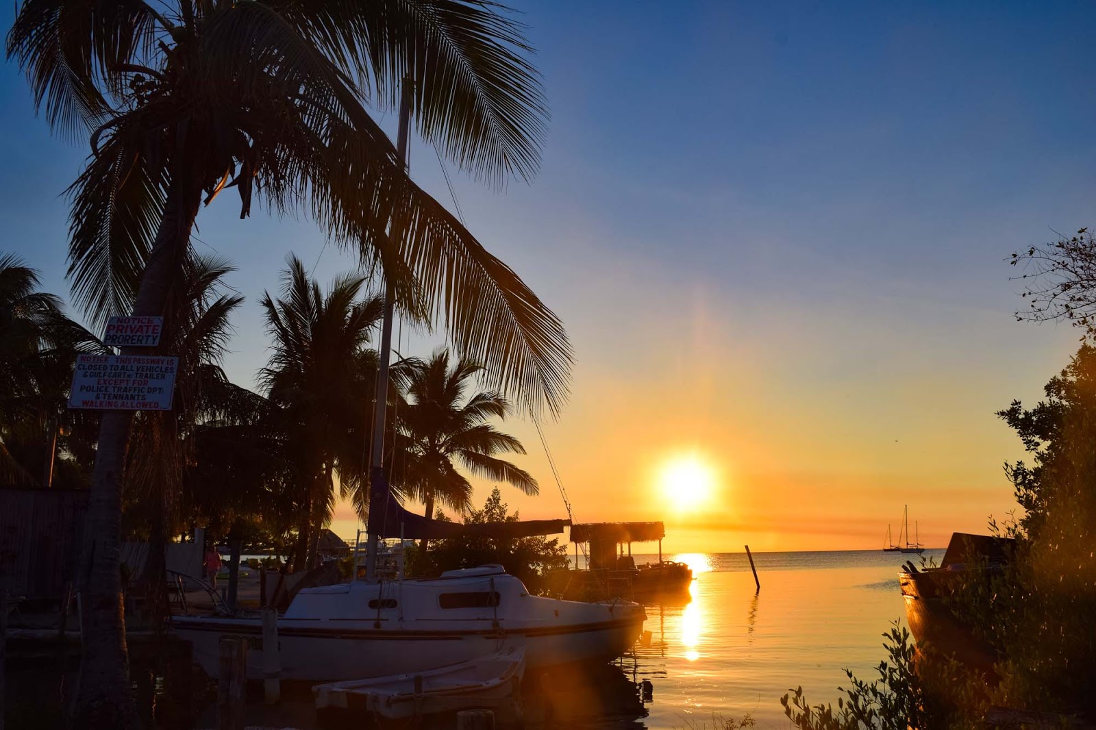 belize sunset