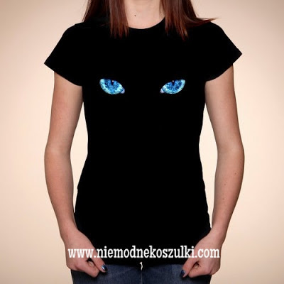 Koszulka z oczami kota kocie oczy