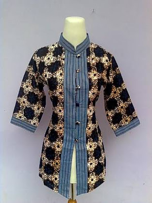 Baju batik atasan kombinasi untuk kerja kantor Baju batik atasan kombinasi untuk kerja kantor