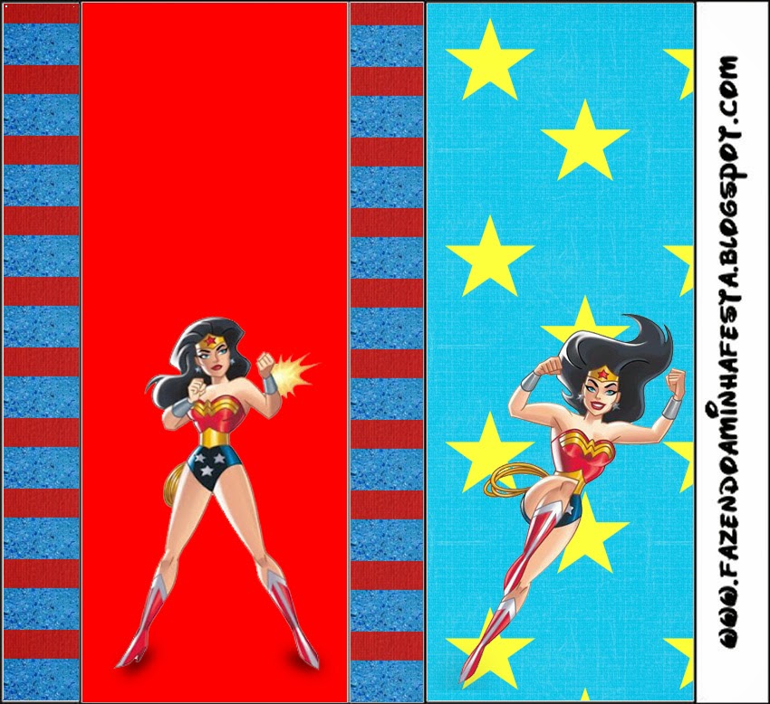 Wonder Woman, Free Printable  Labels.