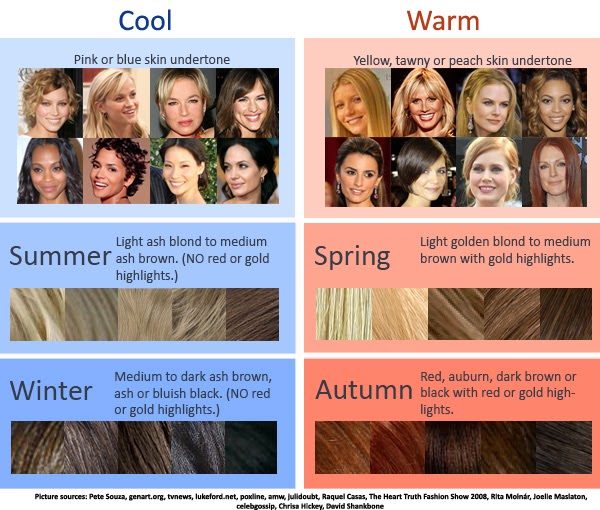 Warm Brown Hair Colour Chart