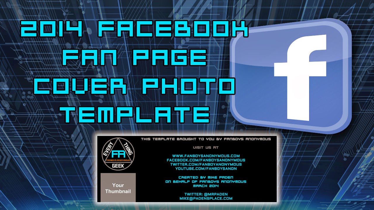 New Facebook Fan Page Cover Photo Template for 2014 Fanboys Anonymous