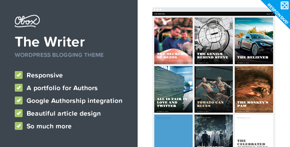 The Writer WordPress Blogging Theme The Writer - Premium wordpress theme for writers