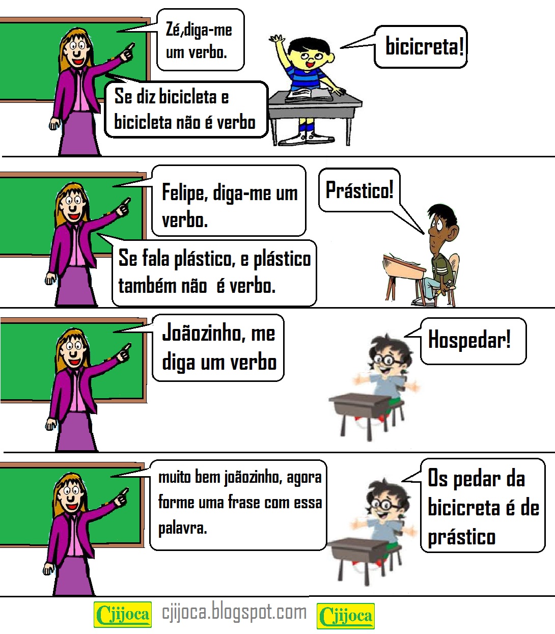 Cjijoca História em Quadrinho Joãozinho e a Professora