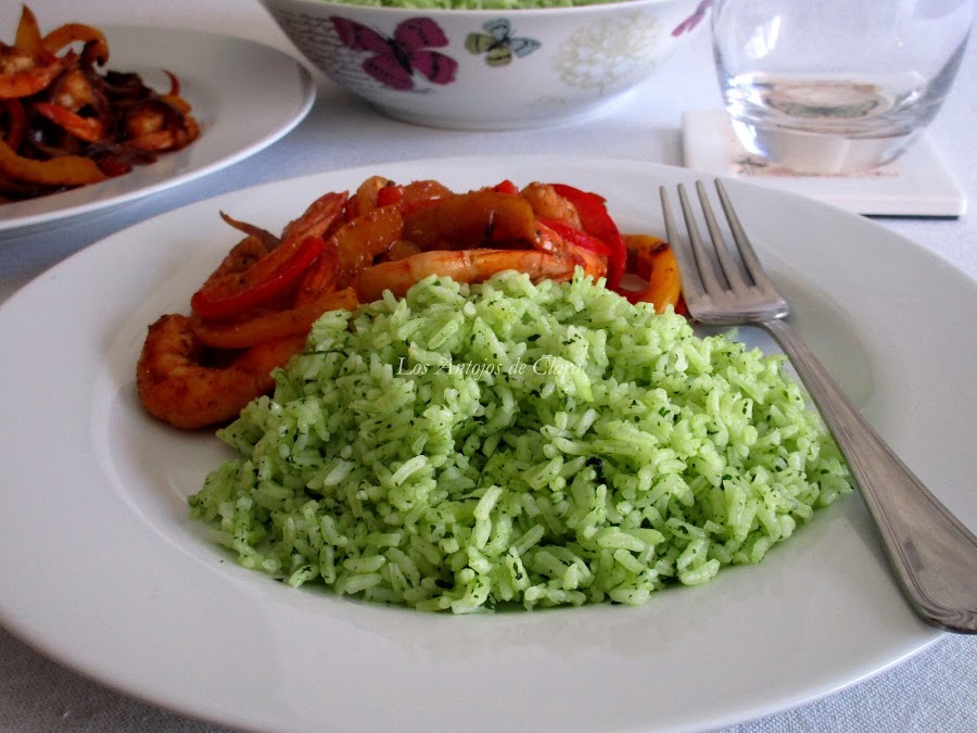 Arroz al cilantro