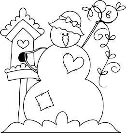 risco de natal para pintar motivo natalino boneco de neve