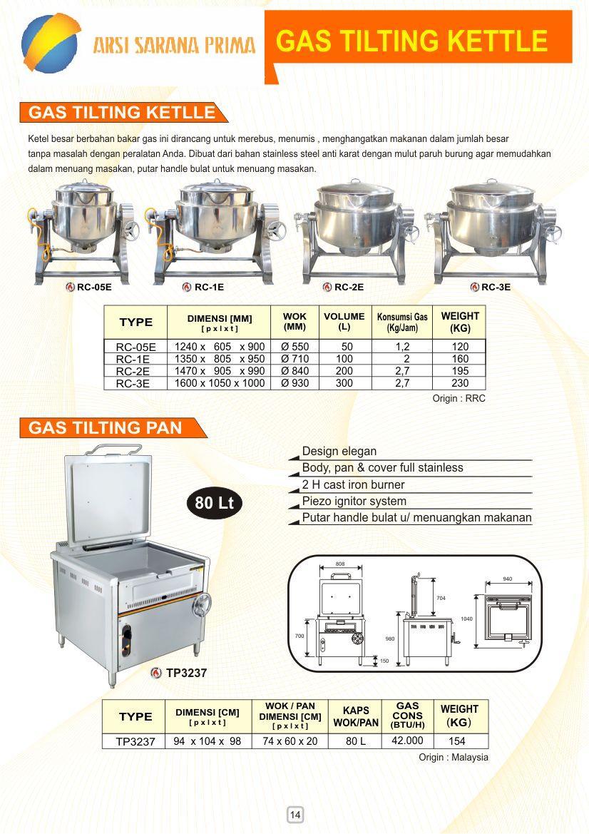 ARSI SARANA PRIMA Gas Tilting Kettle