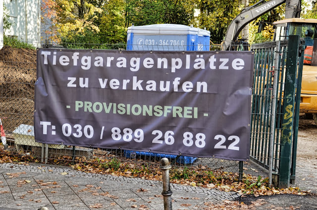 Baustelle Tiefgaragenparkplätze, Hohenzollerndamm / Berkaer Straße, 14199 Berlin, 18.10.2013
