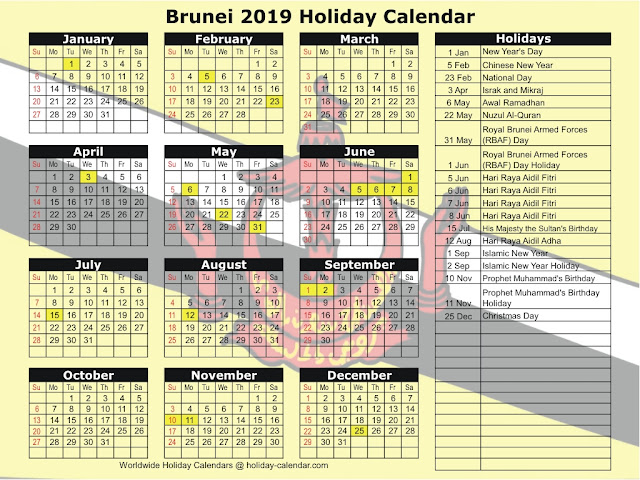 Brunei October 2022 Calendar With Holidays - ZOHAL
