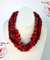 "Unconditional" Bamboo Red Coral Necklace