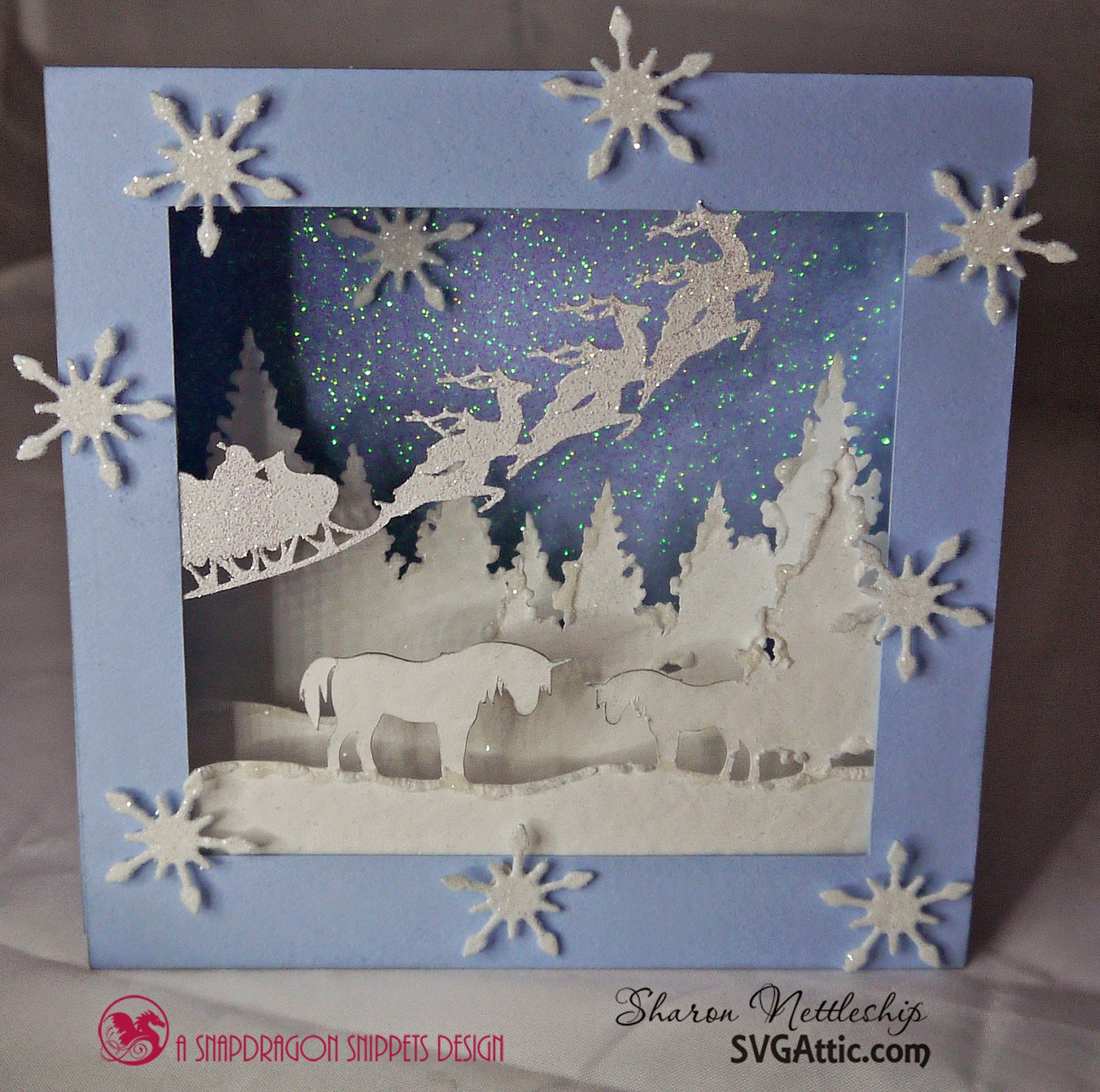 3 under 3 and more all is quiet layered christmas card