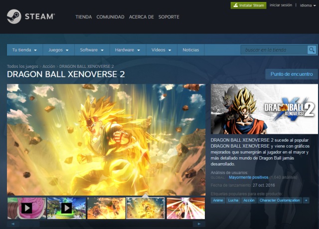 Dragon Ball Xenoverse 2 para PC, PS4 y Xbox One