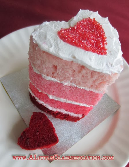 Mini Valentine Ombre Cakes