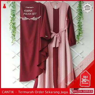 Jual RRJ334D147 Dress Katun Polka Wanita Yumna Set Mc BMGShop