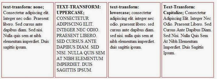 Text transform none. Style=&quot;text-transform: uppercase; font-style: italic;&quot;.