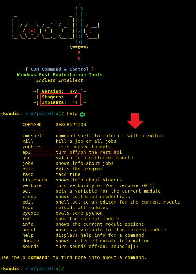 Koadic COM Command and Control Framework