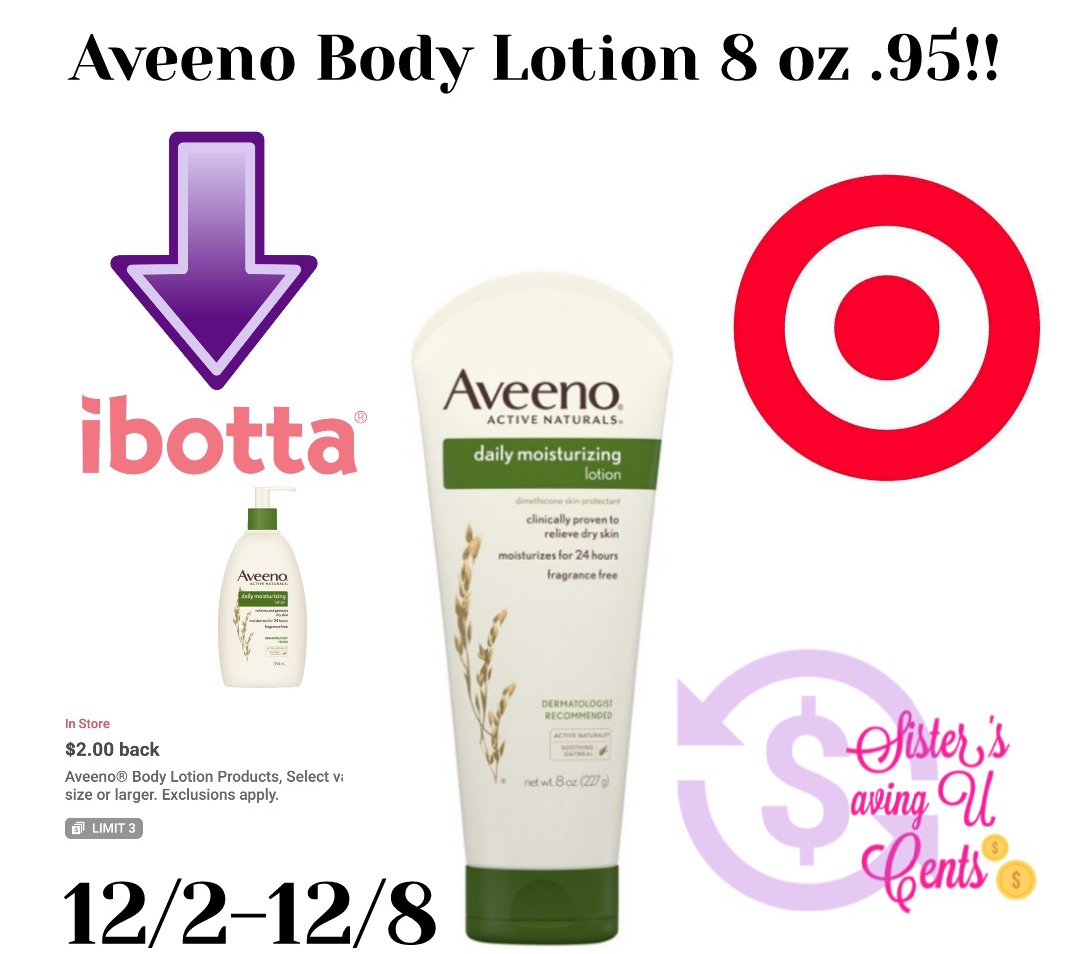 Aveeno Body Lotion .95 At Target 🎯!!
