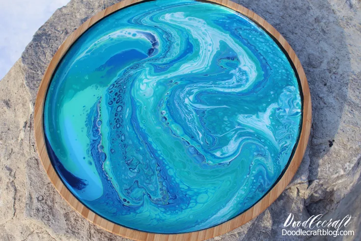 Interior House Paint Tree Ring Pour - Acrylic Pouring - Homebody Hall