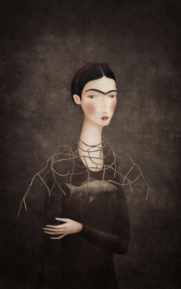 Frida | Gabriel Pacheco 1973 - pintor surrealista mexicano Visionary - Tutt'Art @