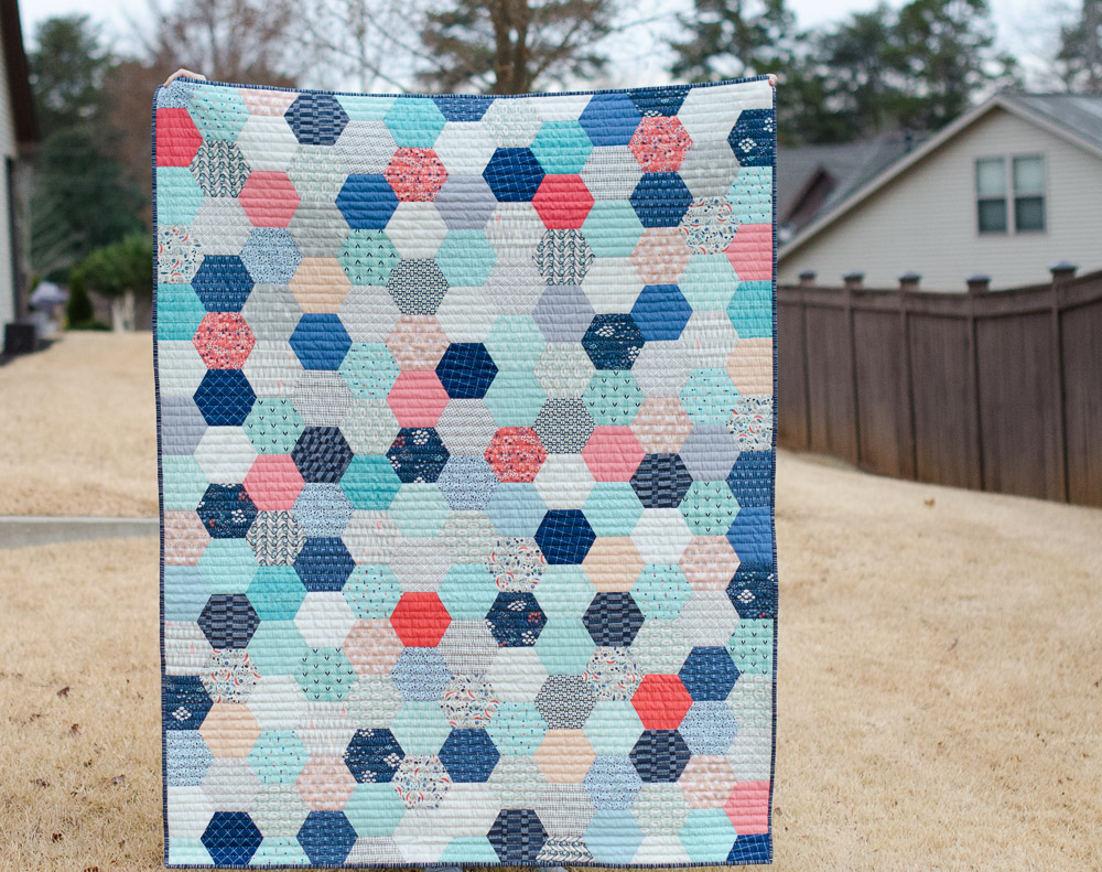 Hyacinth Quilt Designs Hand Made Hexagon Quilt