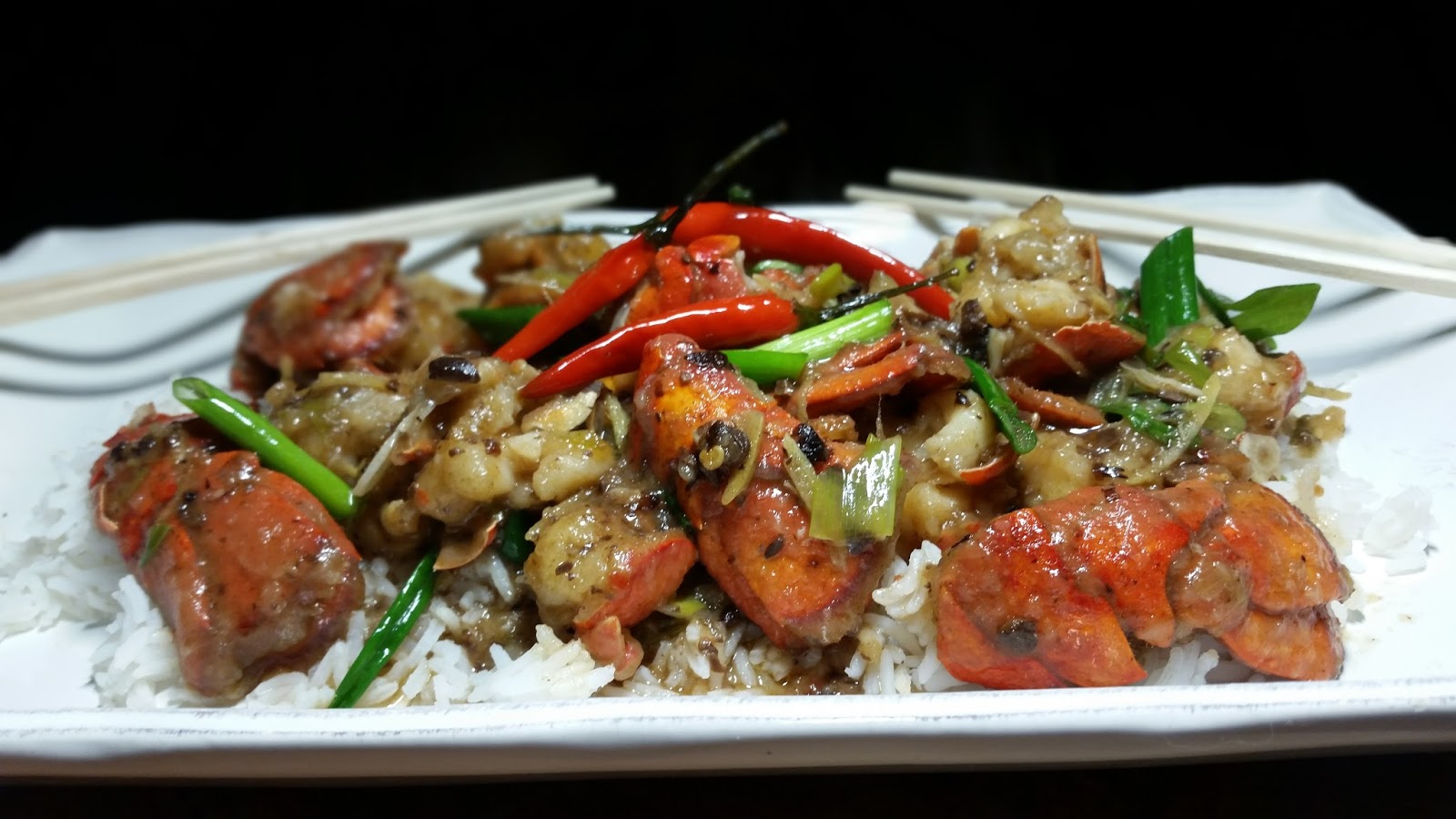 Thibeault's Table Lobster with a Ginger, Garlic and Black Bean Sauce