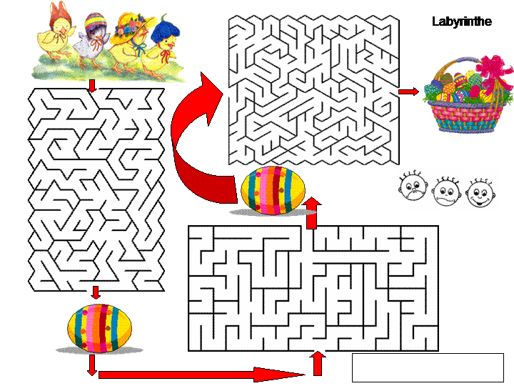 Maternelle: Labyrinthes de Pâques