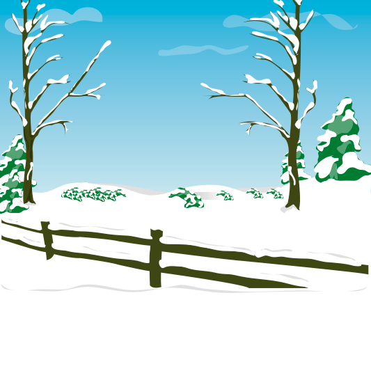Sendero nevado - ilustración
