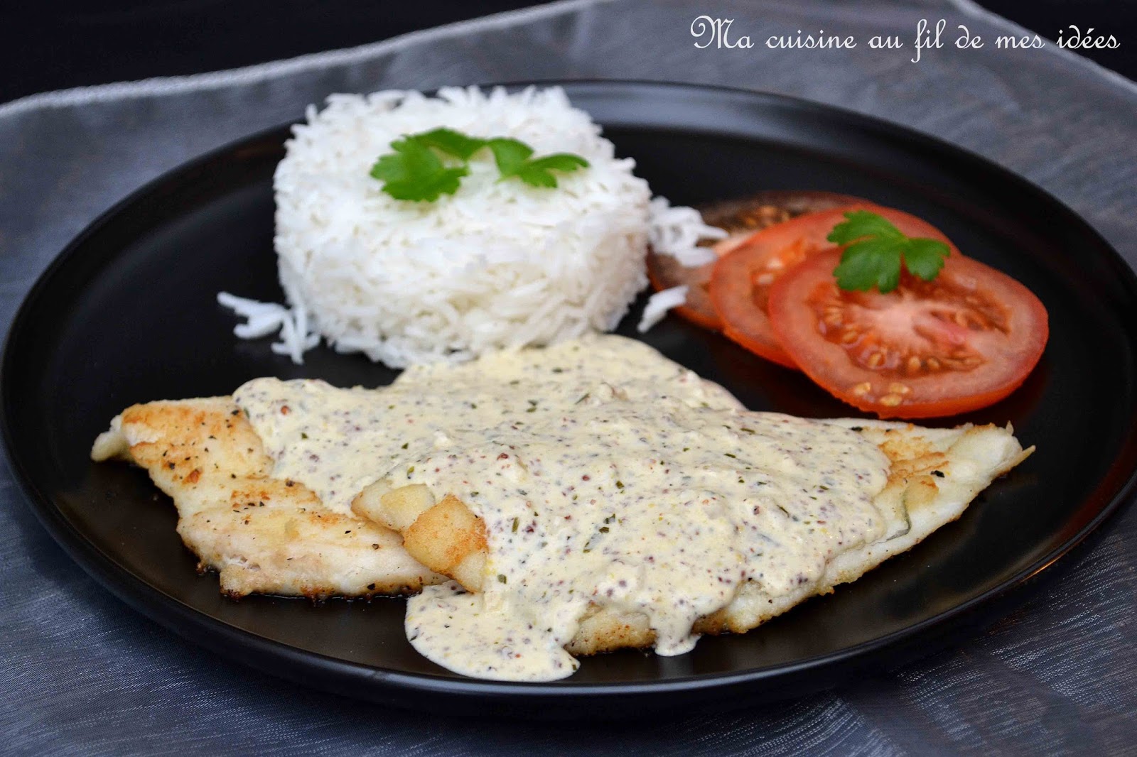 Ma cuisine au fil de mes idées... Filets de sole, sauce crémeuse à l