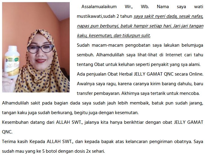 Cara Mengobati Dada Sering Kram Secara Tiba Tiba Terbukti Manjur ~ TESTIMONI QNC JELLY GAMAT Cara Mengobati Dada Sering Kram Secara Tiba Tiba Terbukti Manjur ~ TESTIMONI QNC JELLY GAMAT