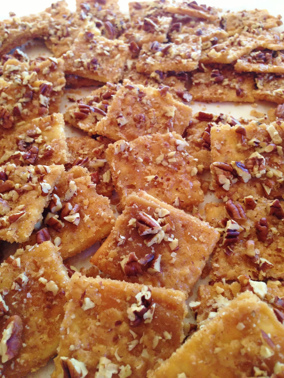 The Cozy Little Kitchen Salty Toffee Cracker Candy