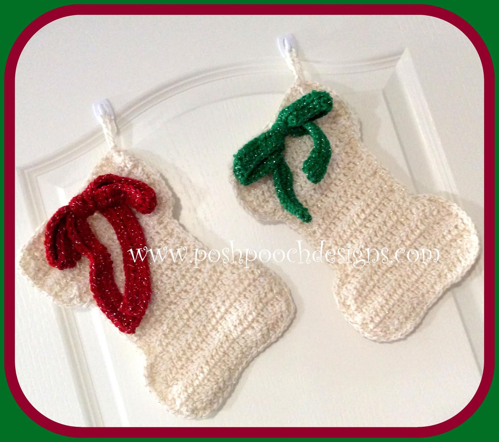 Posh Pooch Designs Dog Bone Christmas Stocking RE Release Free