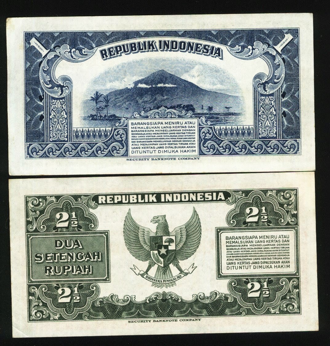 uang kuno seri Pemandangan Alam tahun 1951 
