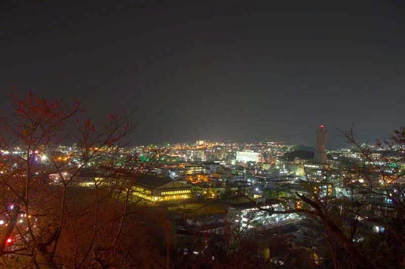 Nago City at night