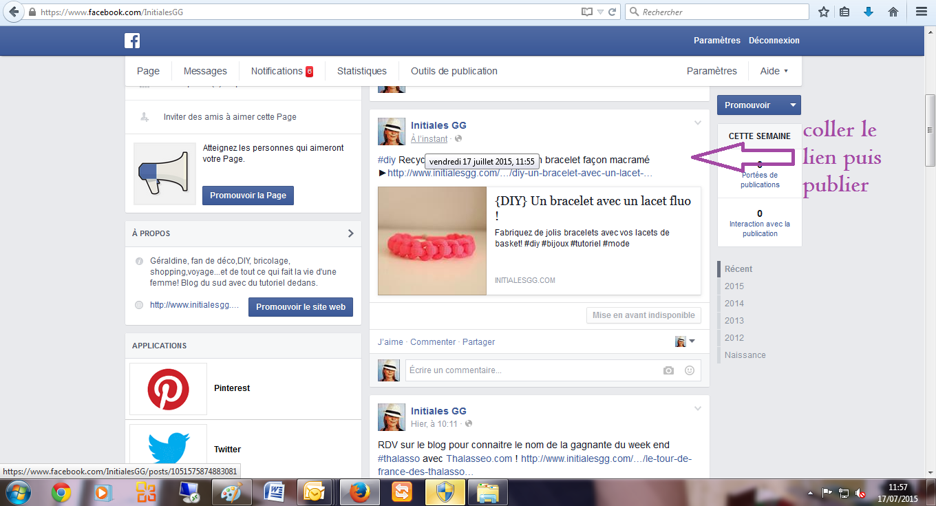 {tutoriel} Récupérer un lien de partage sur Facebook pour un concours